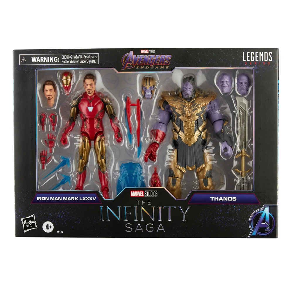 Hasbro Marvel Legends Series 6-inch Iron Man Mark 85 vs. Thanos Action Figure 2 Pack Image 1