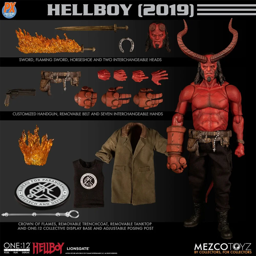 Mezco One:12 Collective Hellboy (2019) Hellboy Figure (Anung Un Rama Edition) Image 1