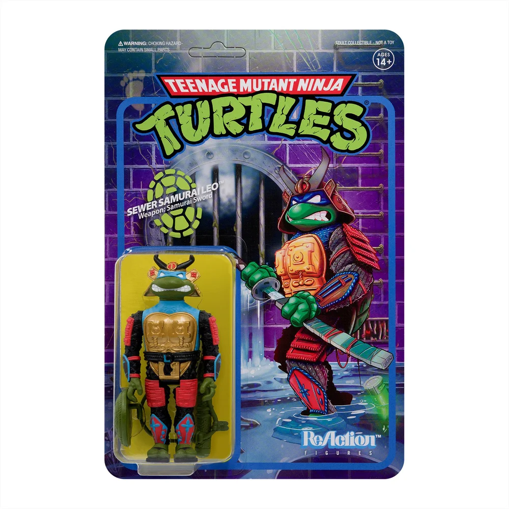 Super7 Teenage Mutant Ninja Turtles ReAction Figure - Samurai Leonardo Image 1