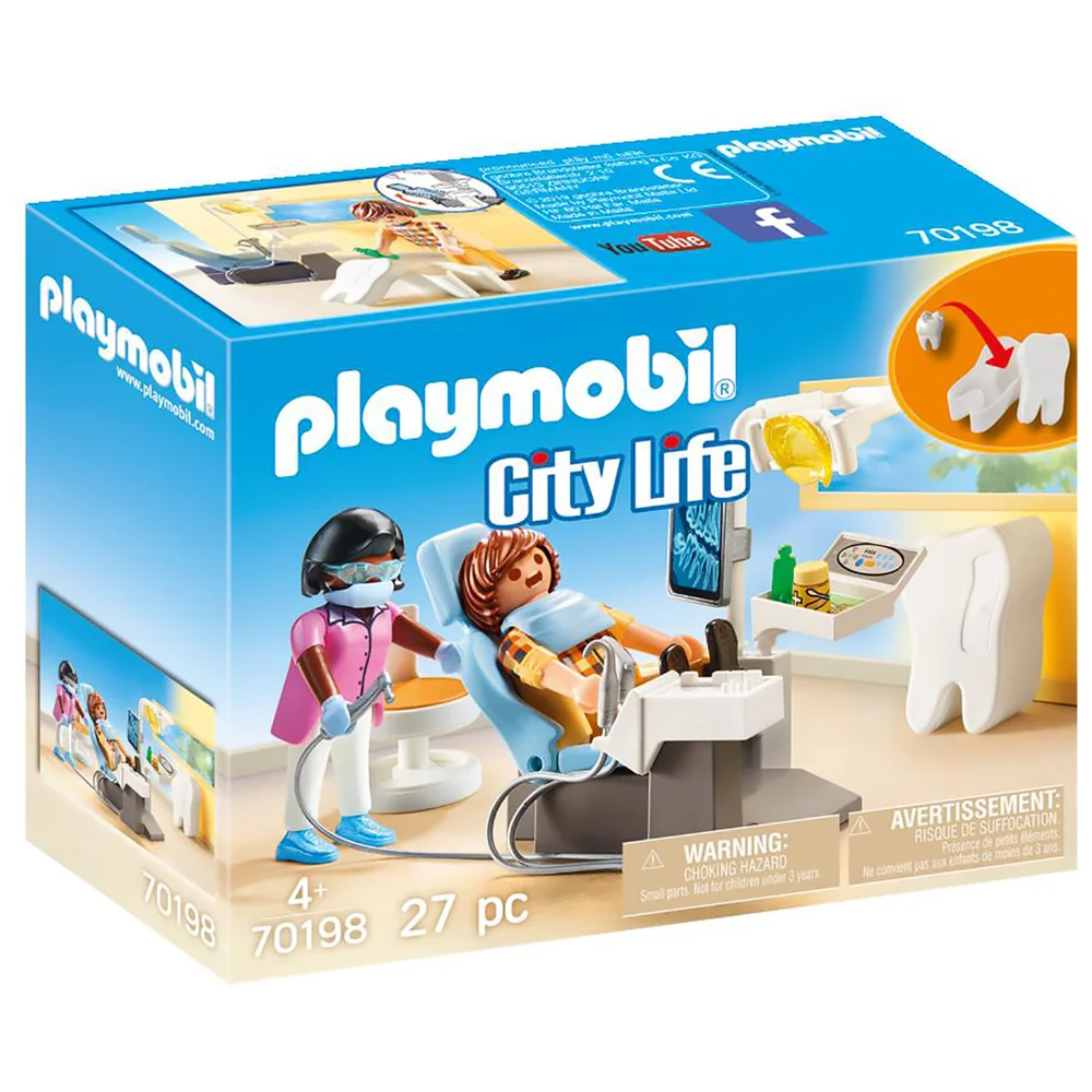 Playmobil City Life Hospital Dentist with Tooth Storage Box (70198) Image 1
