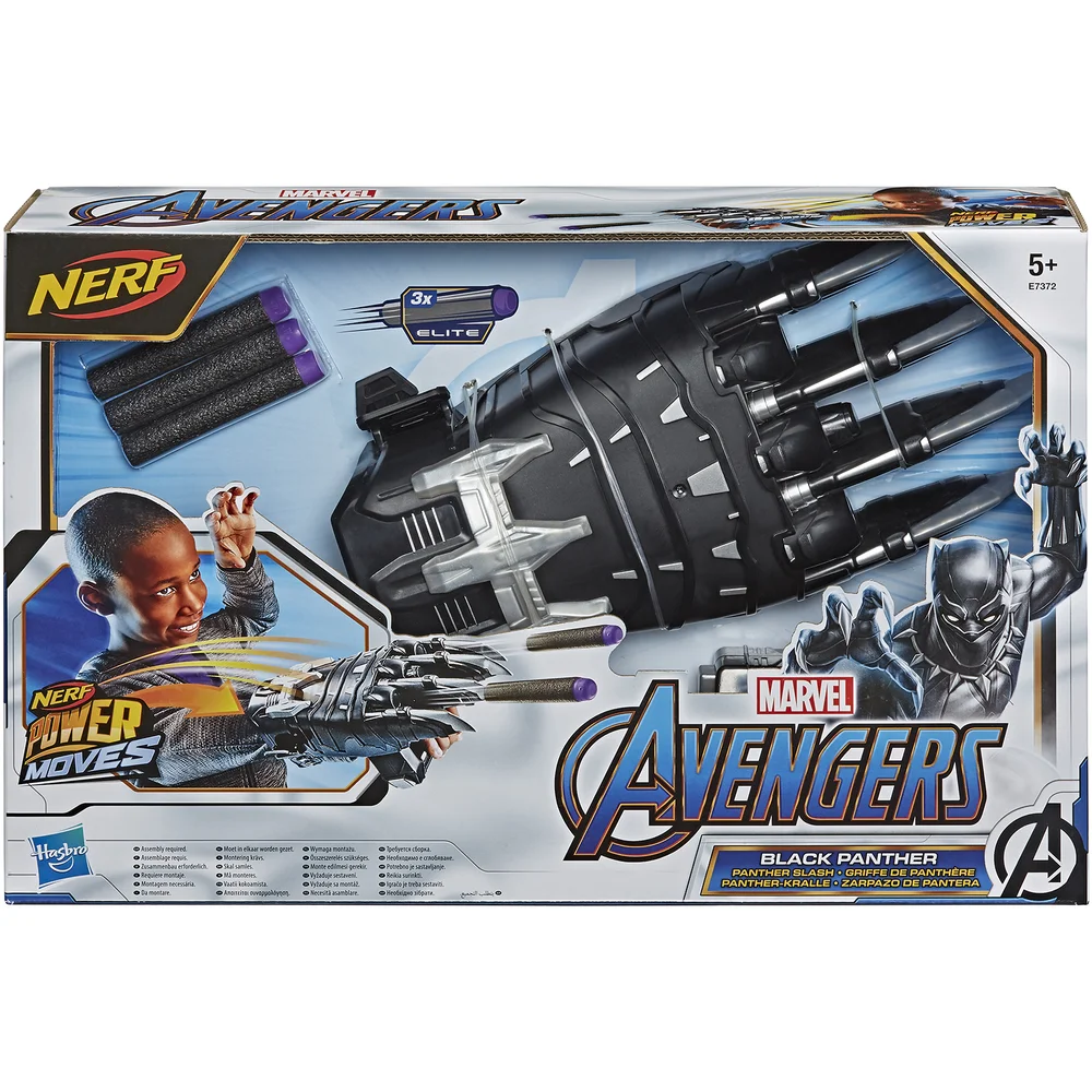 Hasbro Marvel Avengers NERF Power Moves - Black Panther Image 1
