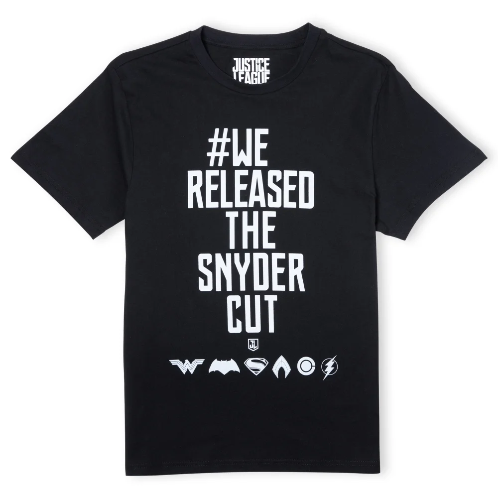 Justice League We Released The Snyder Cut Unisex T-Shirt - Black - S Image 1