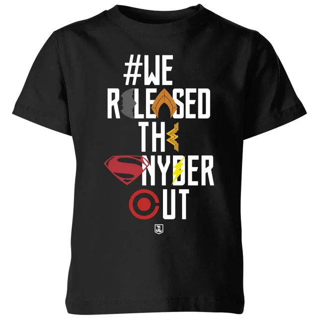 Justice League We Released The Snyder Cut Icons Kids' T-Shirt - Black