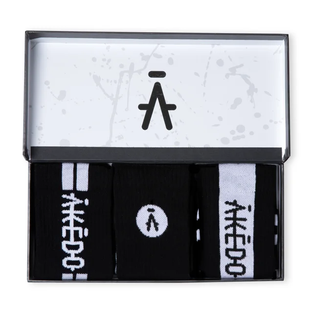 Akedo Footwear - Signature Black Unisex Socks - 3 Pack
