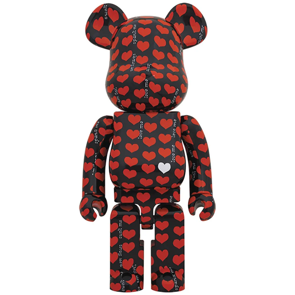 Medicom hide 1000% Be@rbrick - Black Heart Image 1