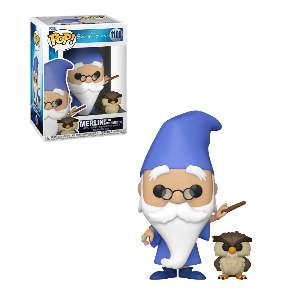 Disney Sword in the Stone Merlin with Archimedes Funko Pop! & Buddy Image 1
