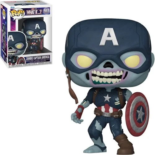 Marvel What If…? Zombie Captain America Funko Pop! Vinyl Image 1