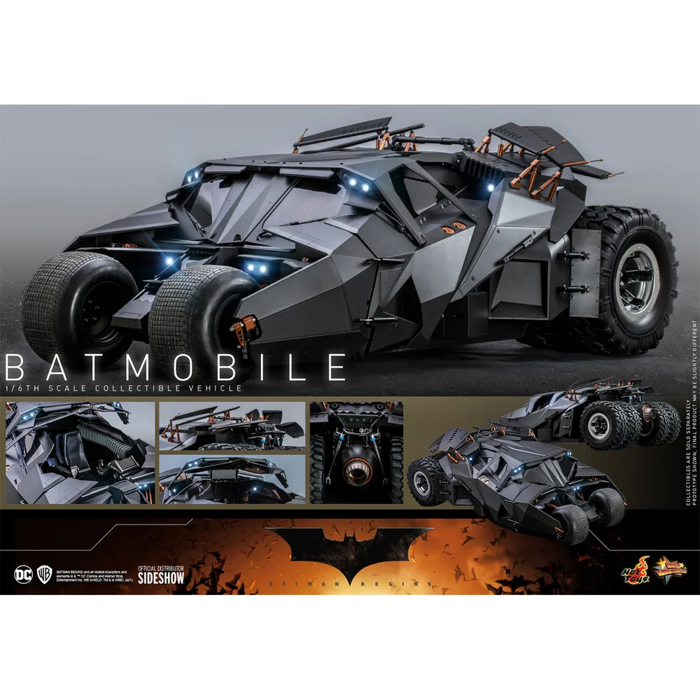 Hot Toys The Dark Knight Trilogy Movie Masterpiece Action Figure 1/6 Batmobile 73 cm Batman Begins Image 1