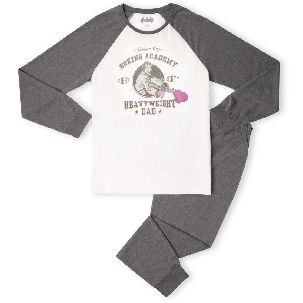 DC Batman Boxing Academy Men's Pyjama Set - White/Grey - S Image 1
