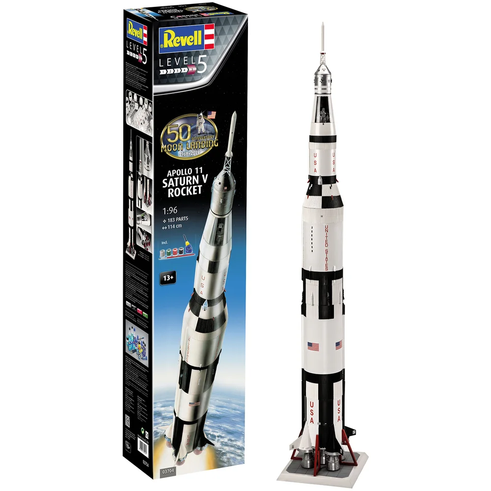 Apollo 11 Saturn V Rocket Gift Set Model Kit (1:96 Scale) Image 1