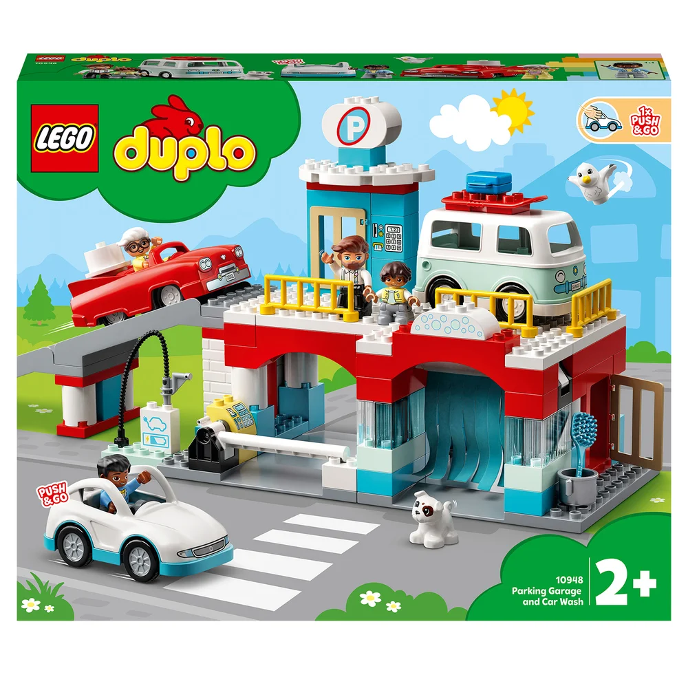 LEGO DUPLO Car Park and Car Wash Toy for Toddlers (10948) Image 1