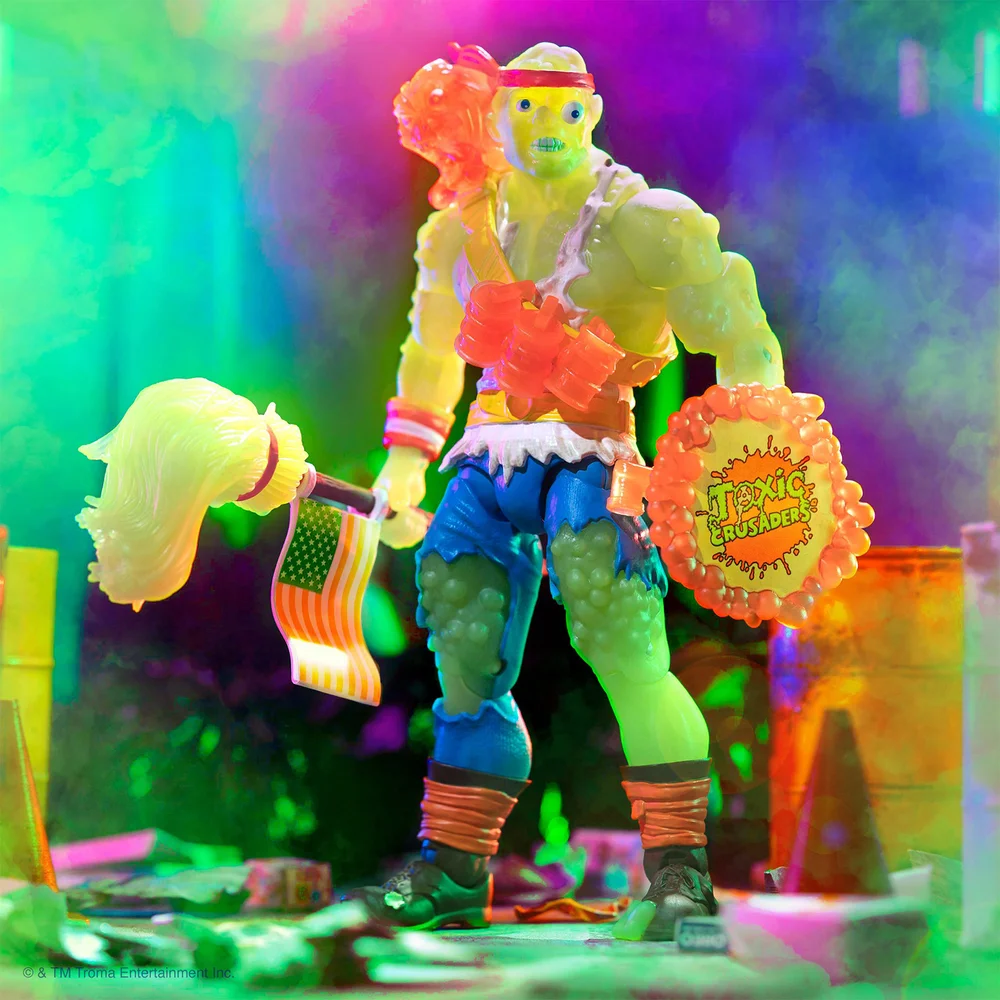 Super7 The Toxic Avenger ULTIMATES! Figure - Radioactive Red Rage Toxie Image 1