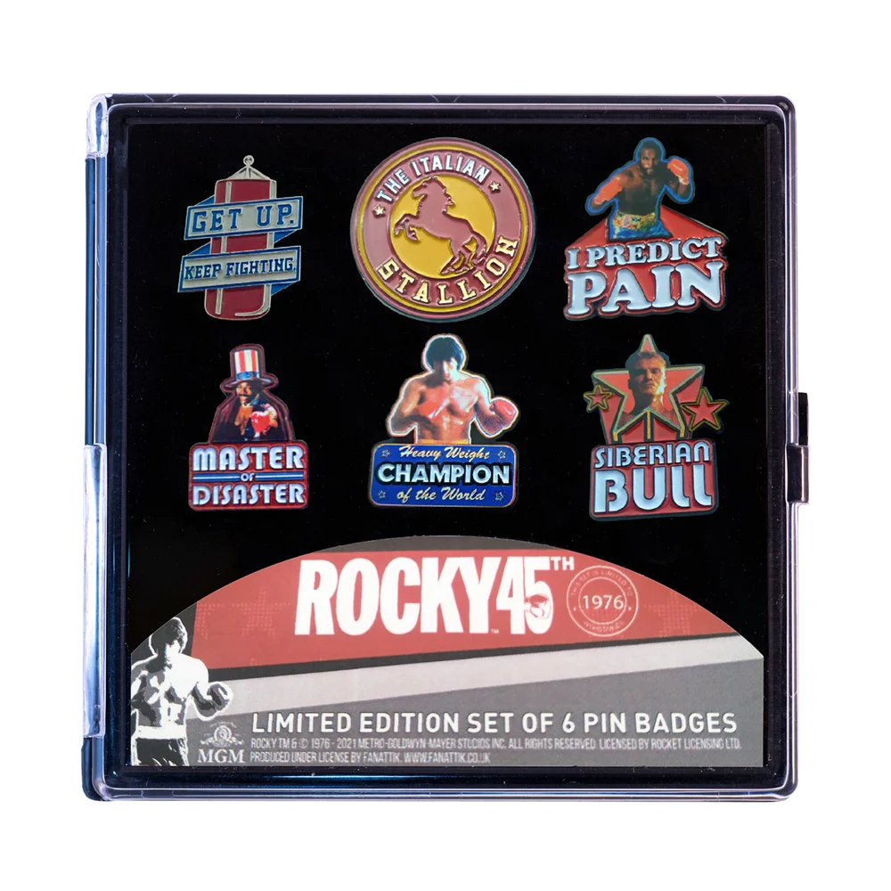 Rocky - 6 Pack Of Premium Limited Edition Pin Badges Image 1