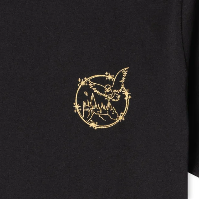Harry Potter Metallic Pocket Print Men's T-Shirt - Black