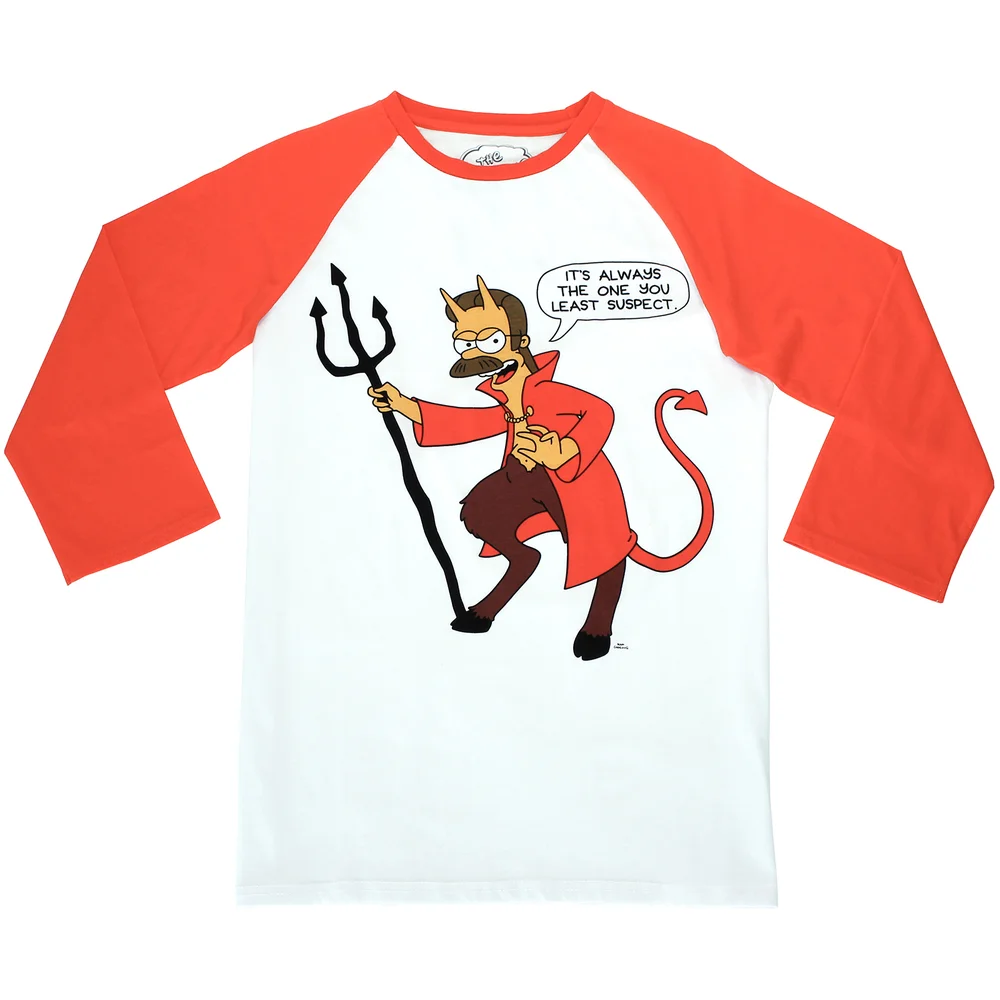 Cakeworthy x The Simpsons - Ned Flanders Devil Raglan T-Shirt - L Image 1