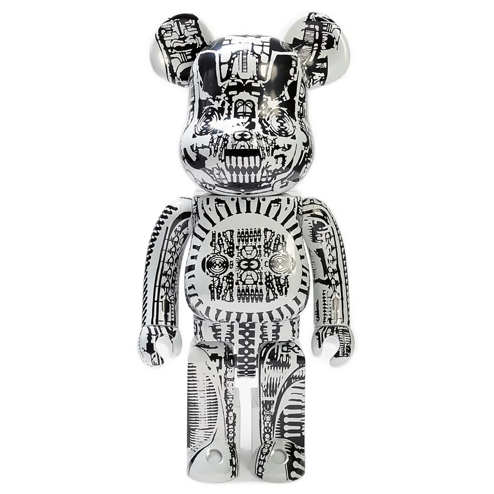 Medicom Bearbrick 1000% H.R. Giger White Figure Image 1
