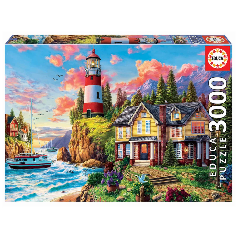Lighthouse and Cottage Jigsaw Puzzle (3000 Pieces) Image 1