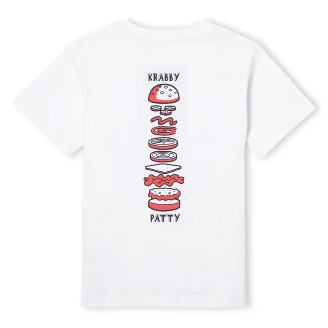 Spongebob Squarepants Patrick Munching Krabby Patties Kids' T-Shirt - White