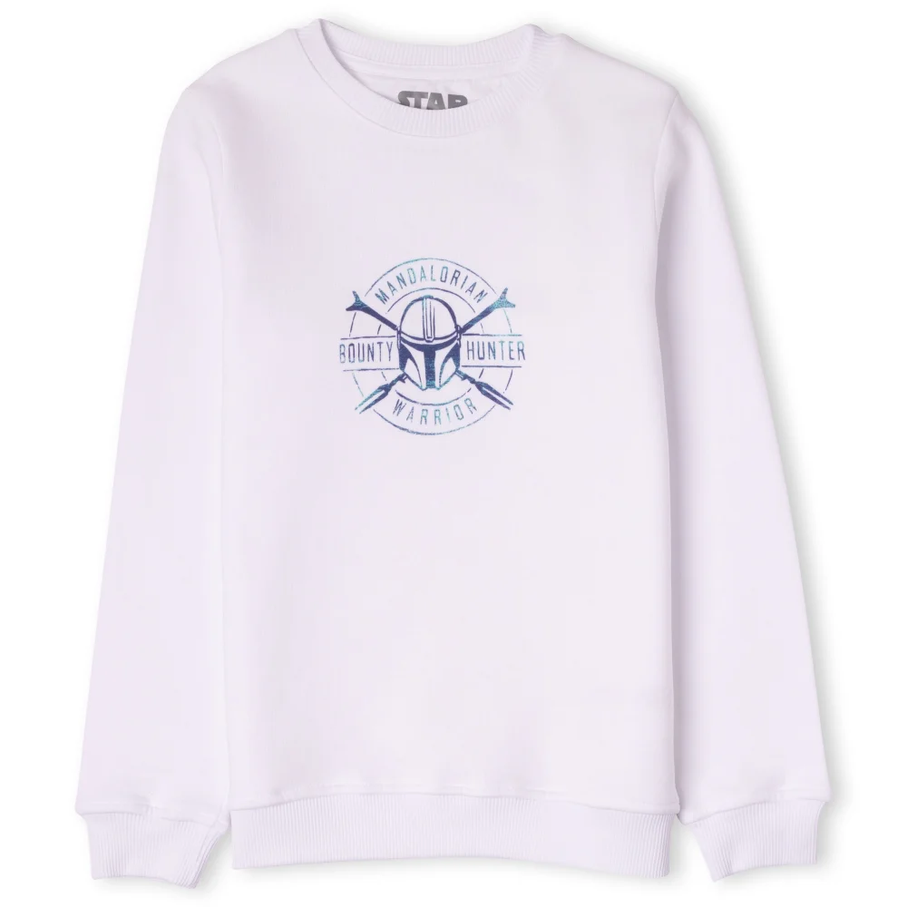 Star Wars The Mandalorian Bounty Hunter Warrior Kids' Sweatshirt - White - 3-4 Years Image 1