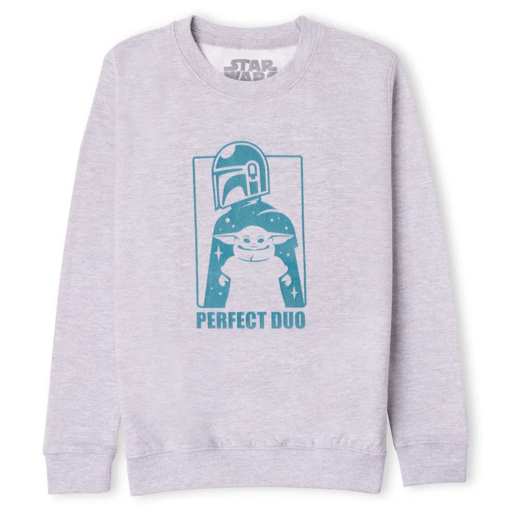 Star Wars The Mandalorian Perfect Duo Kids' Sweatshirt - Grey - 3-4 Years Image 1