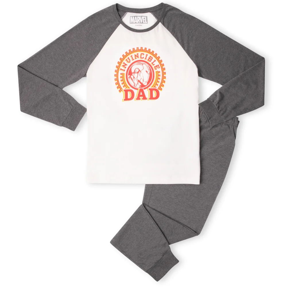 Invincible Dad Men's Pyjama Set - White/Grey - XS Image 1