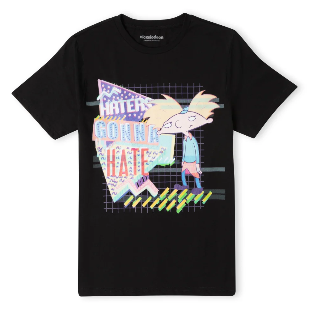 Nickelodeon Hey Arnold Haters Gonna Hate Unisex T-Shirt - Black - S Image 1