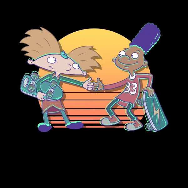 Nickelodeon Hey Arnold Buddies Women's T-Shirt - Black