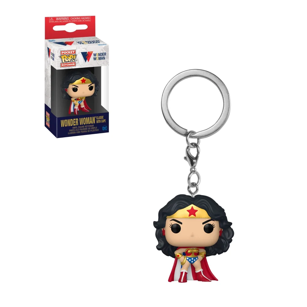DC Comics Wonder Woman 80th Classic with Cape Funko Pop! Keychian Image 1