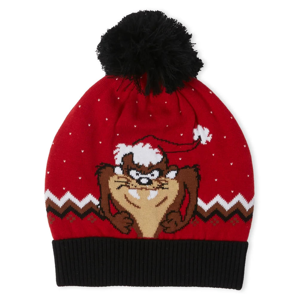 Taz the Season Christmas Beanie Red Image 1