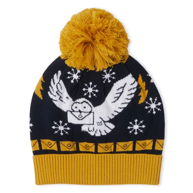 Harry Potter Owl Mail Christmas Beanie Navy