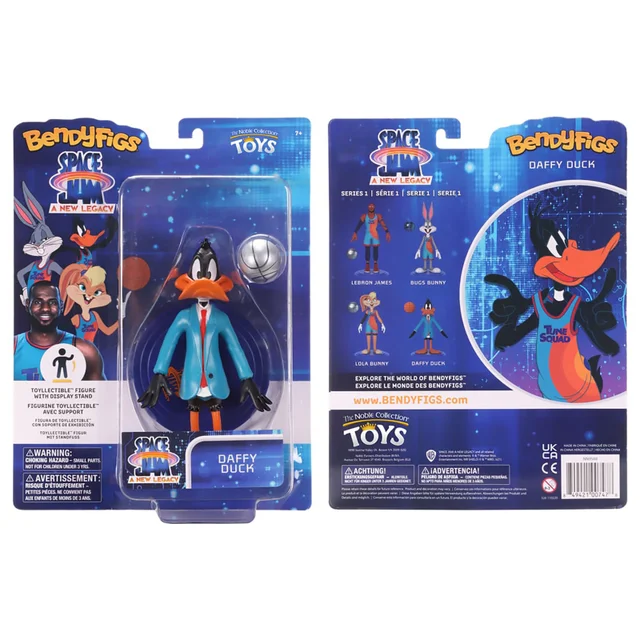 Noble Collection Space Jam: A New Legacy Daffy Duck BendyFig 7.5 Inch Action Figure
