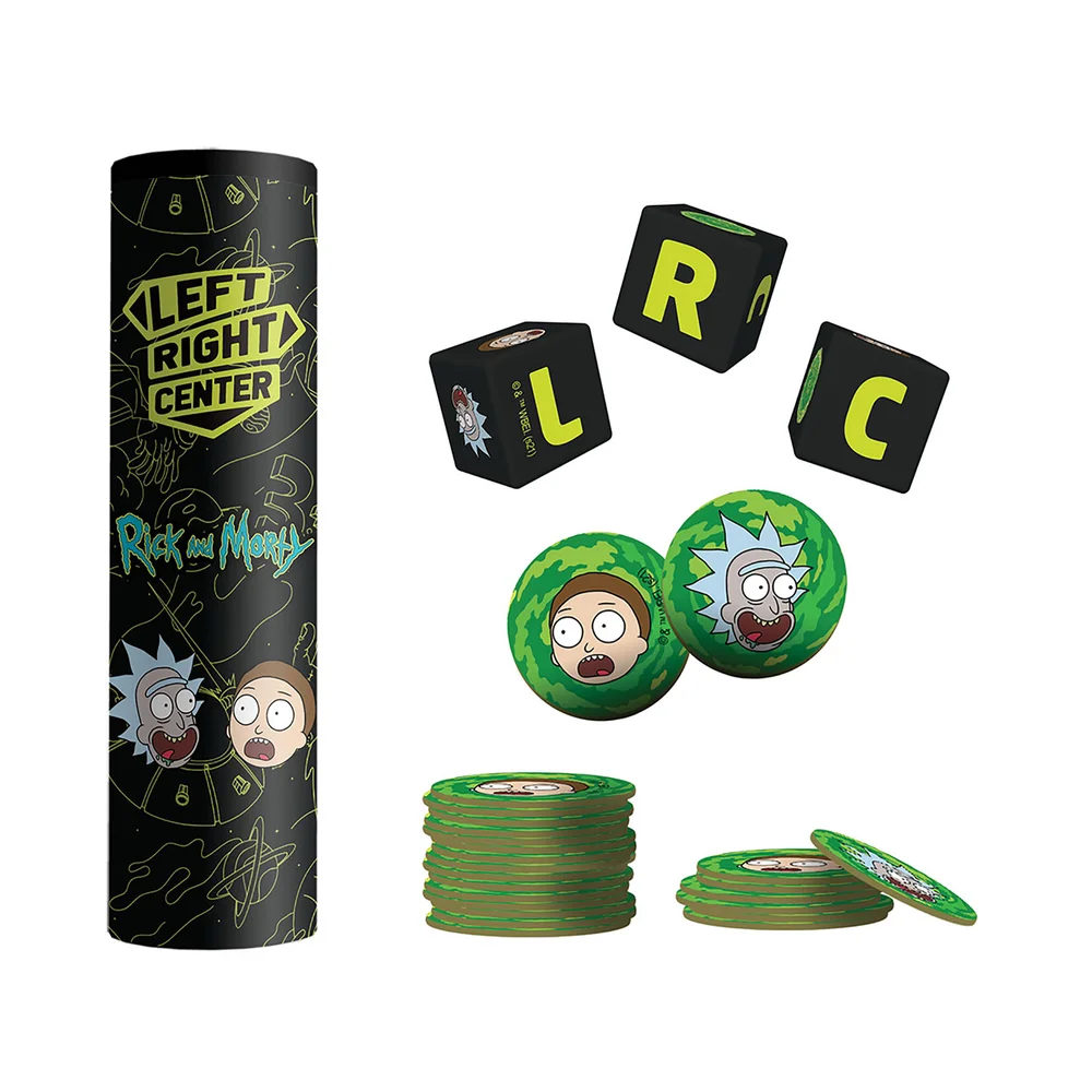 LEFT RIGHT CENTER: Rick and Morty Dice Game Image 1