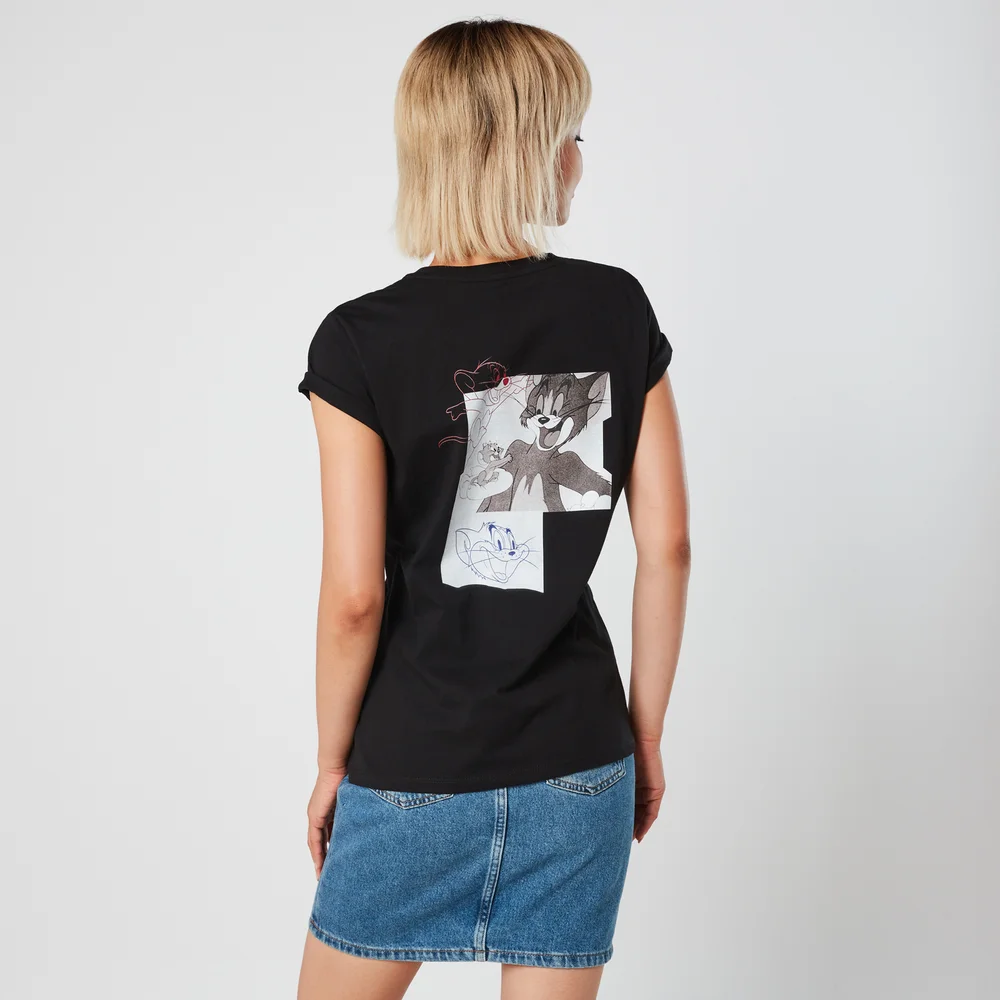 Tom & Jerry Collage Women's T-Shirt - Black - XS - Black Image 1