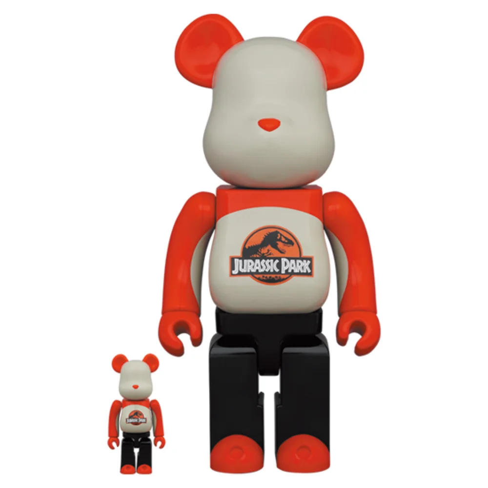 Medicom Jurassic Park 100% X 400% Be@rbrick 2-Pack - Logo Image 1