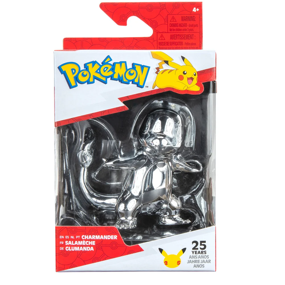 Pokémon 25th Celebration - 3 Inch Silver Charmander Figure Image 1