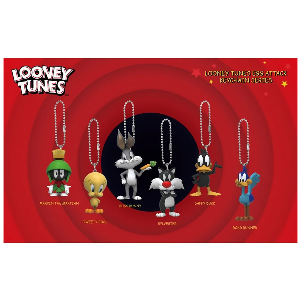 Beast Kingdom Looney Tunes Mini Egg Attack Keychains Set of 6 4cm Image 1