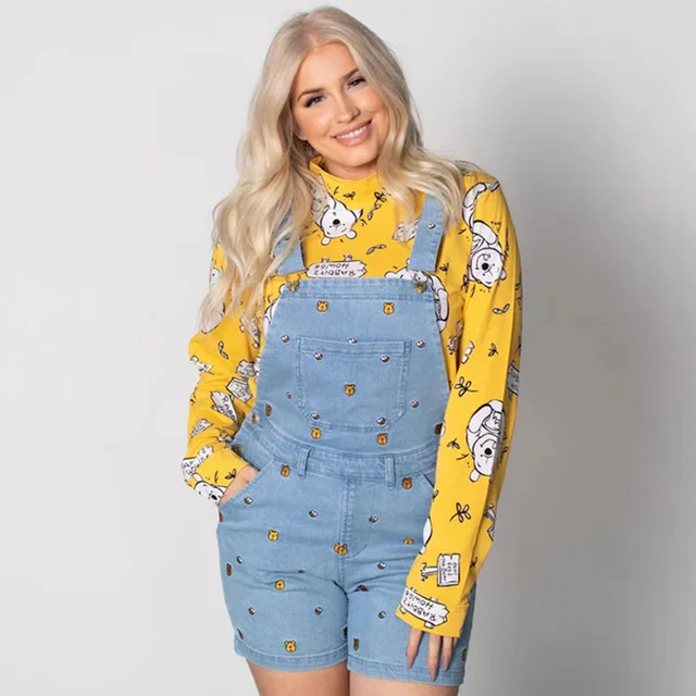 Cakeworthy Winnie the Pooh Overall Shorts