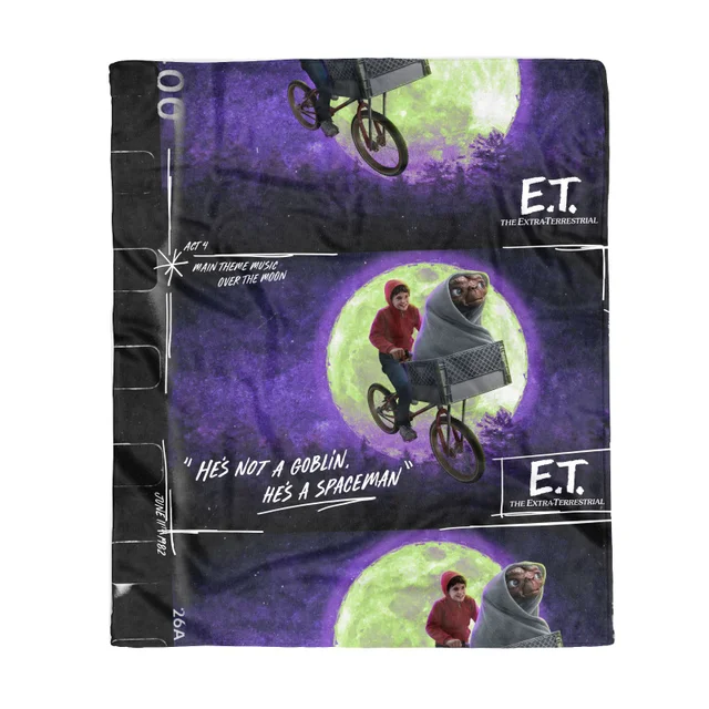 E.T. the Extra-Terrestrial Film Reel Fleece Blanket