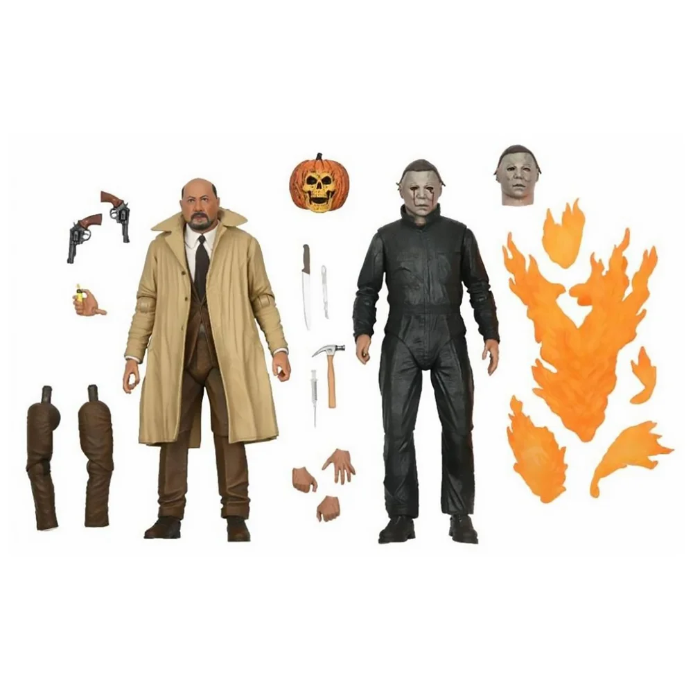 NECA Halloween 2 Michael Myers and Dr Loomis 2 Pack Ultimate 7 Inch Action Figures Image 1