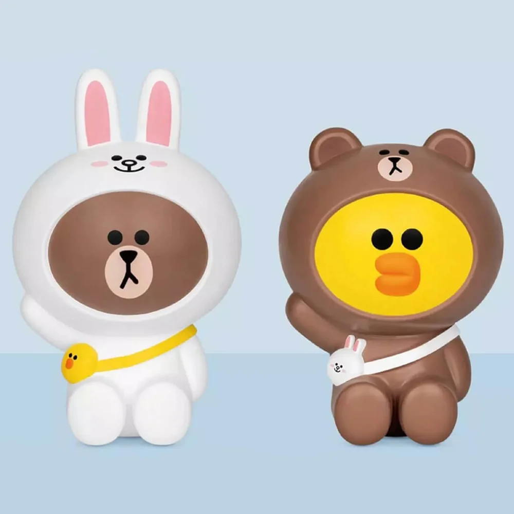 Beast Kingdom Line Friends Vinyl Piggy Bank 2 Piece Set - Brown & Sally Image 1