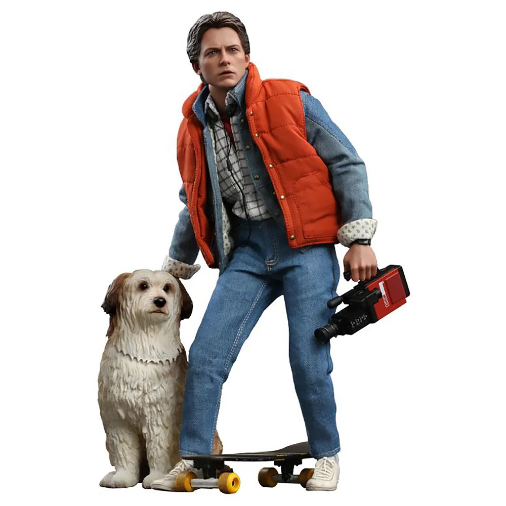 Hot Toys Back to the Future Movie Masterpiece Action Figures 1/6 Marty McFly & Einstein Exclusive 28cm Image 1
