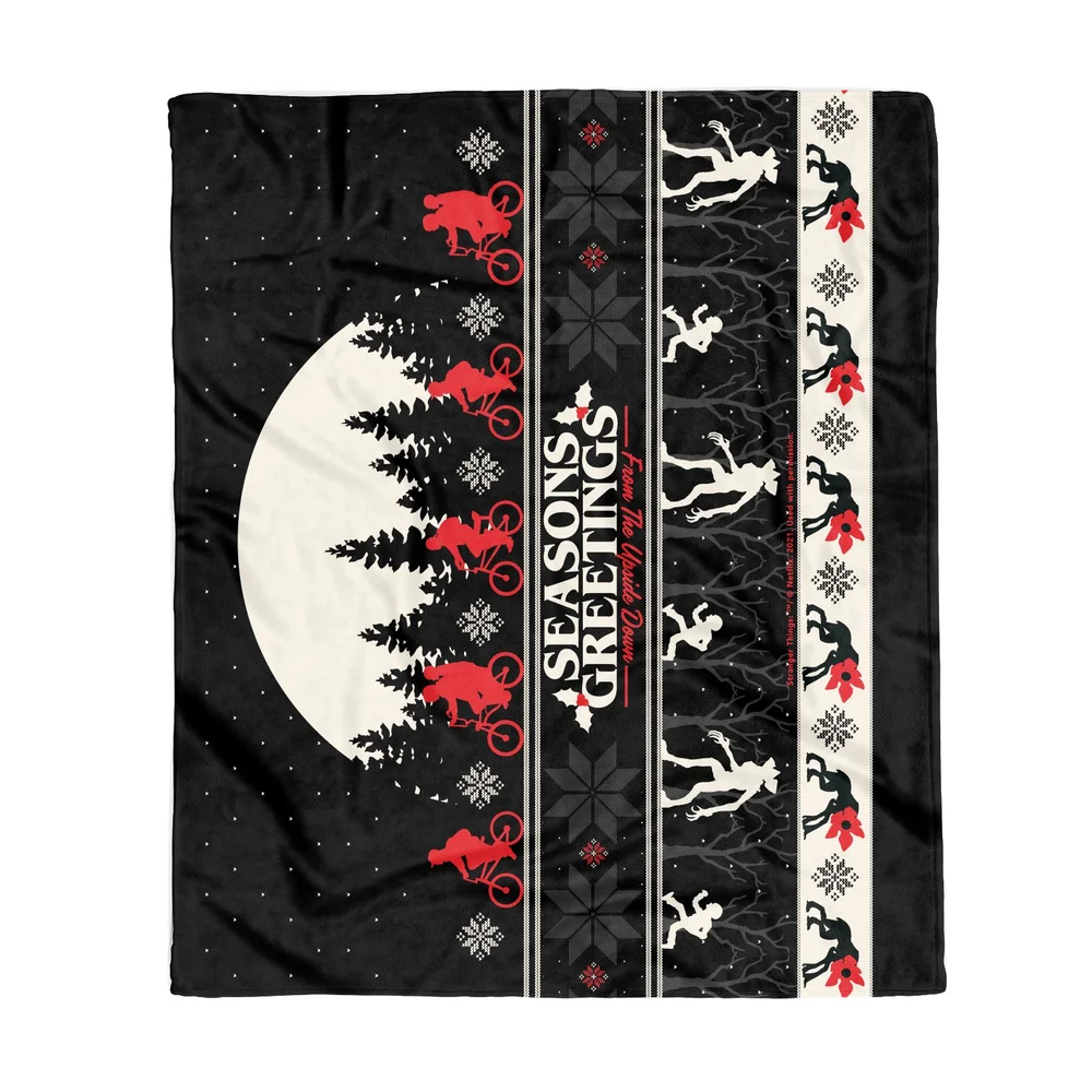Stranger Things Seasons Greetings From The Upside Down Fleece Blanket - M Image 1