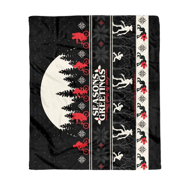 Stranger Things Seasons Greetings From The Upside Down Fleece Blanket