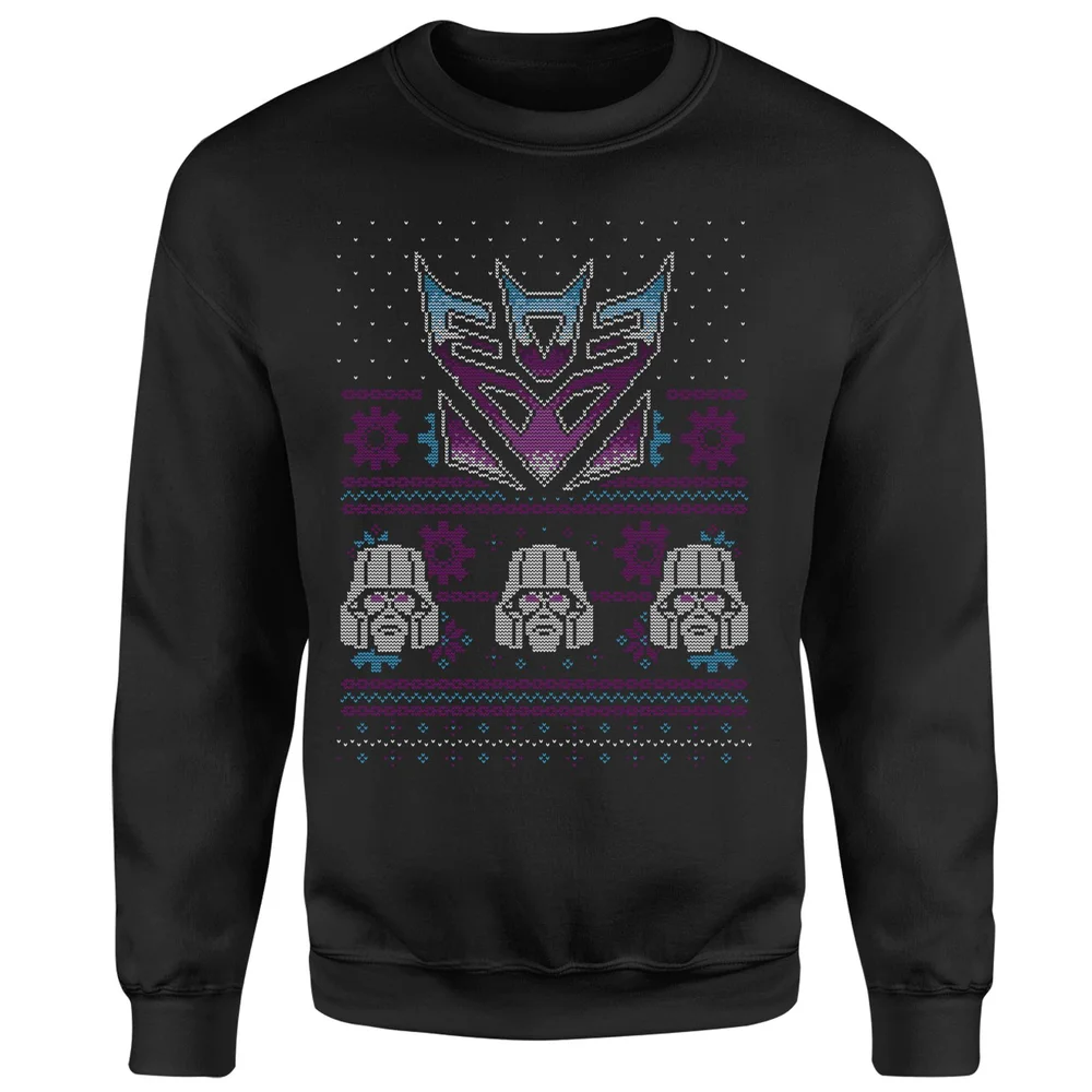Transformers Christmas Decepticons Classic Ugly Knit Unisex Christmas Jumper - Black - S Image 1