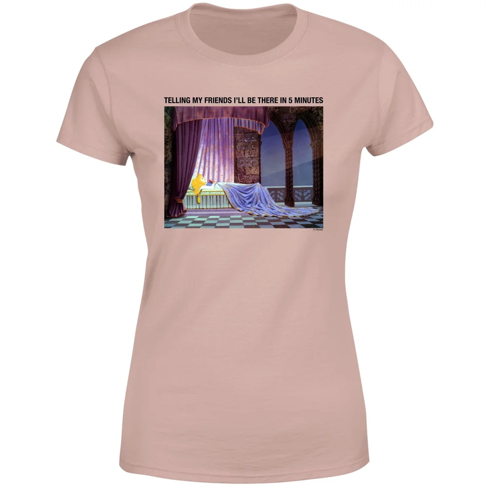 Disney Sleeping Beauty I'll Be There In Five Women's T-Shirt - Dusty Pink - XL Image 1