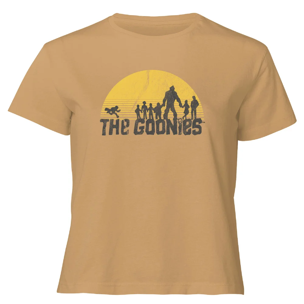 The Goonies Retro Logo Women's Cropped T-Shirt - Tan - XL Image 1