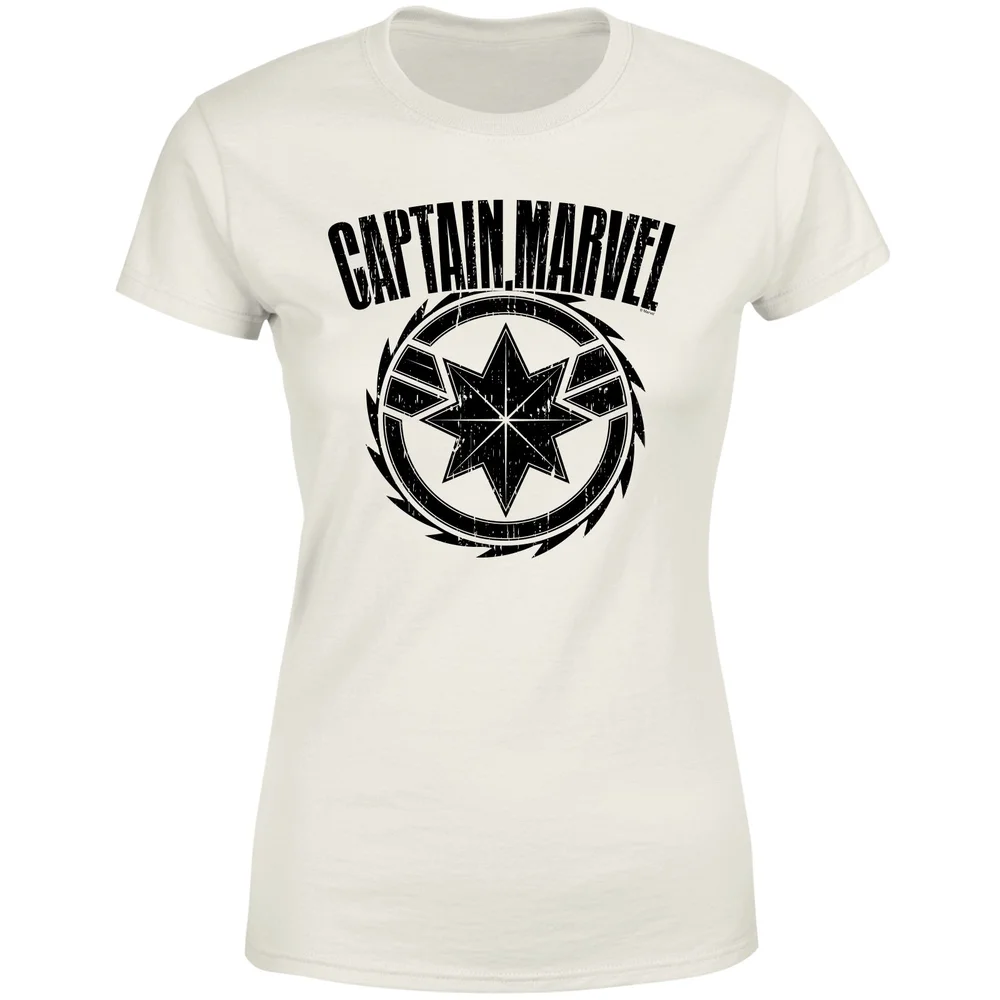 Captain Marvel Logo Women's T-Shirt - Cream - M Image 1