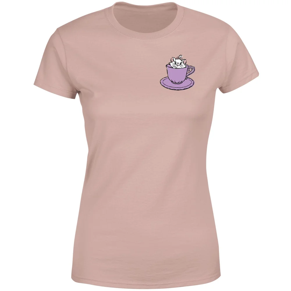 Disney Aristocats Marie Teacup Women's T-Shirt - Dusty Pink - XL Image 1