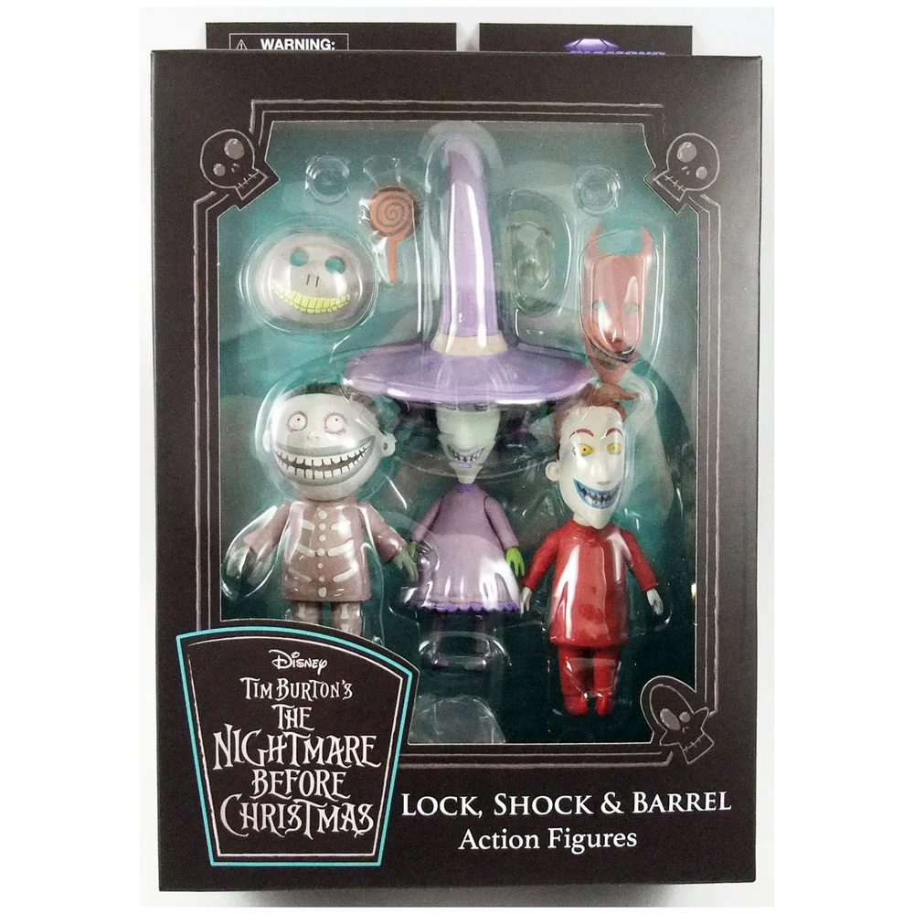 Diamond Select Nightmare Before Christmas Lock, Shock, and Barrel Action Figure Image 1