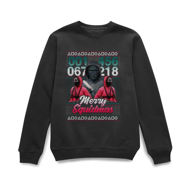 Squid Game Merry Squidmas Unisex Christmas Jumper - Black